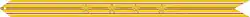 A gold streamer with smaller red and blue horizontal stripes and four bronze stars in the center