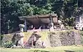 Ancient Chamoru Rota Cave Museum with latte stones.