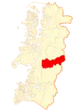 Map of the Chile Chico commune in Aisén Region
