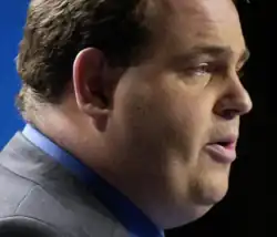 Craig Chandler at a public meeting in 2003.