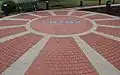 A walking path at the IBM Poughkeepsie site, with the word "THINK"