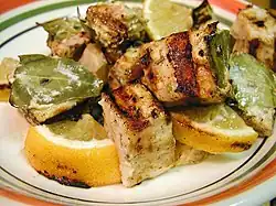 Marinated swordfish