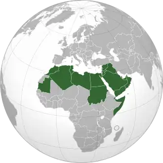 Member states shown in dark green
