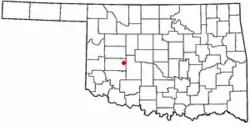 Location of Colony, Oklahoma