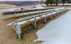 Solar panels ground mounting