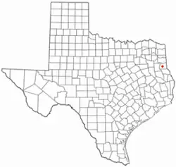 Location of Carthage, Texas