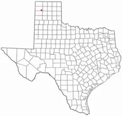 Location of Channing, Texas