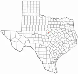 Location of Gustine, Texas