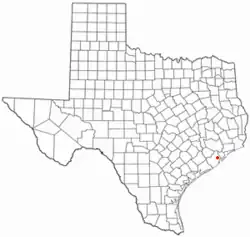 Location of Liverpool, Texas