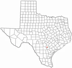 Location of Poth, Texas