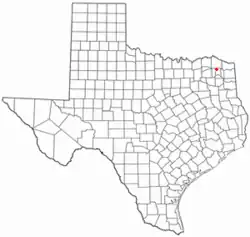 Location of Talco, Texas
